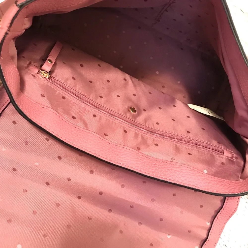 Kate Spade James Street Sparrow Satchel in Mauve Pebbled Leather
